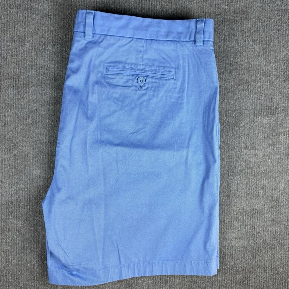 Vineyard Vines Mens 42 Blue Chino Shorts Cotton Stretch Flat Front Casual